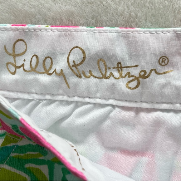 Lilly Pulitzer Buttercup Shorts Flamingo Pink Don’t Give A Cluck Size 2 - Picture 11 of 16